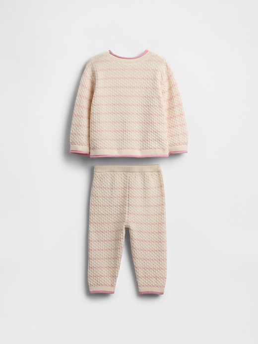 Image number 2 showing, Baby Crochet Sweater Outfit Set