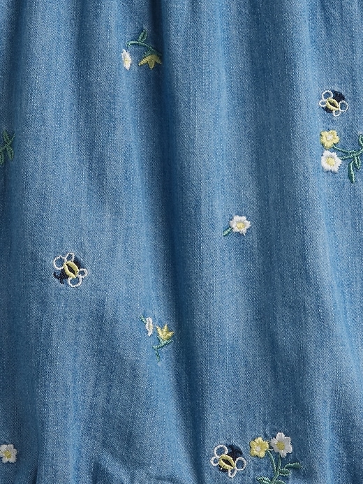 Image number 3 showing, Baby Denim Ruffle Shorty One-Piece