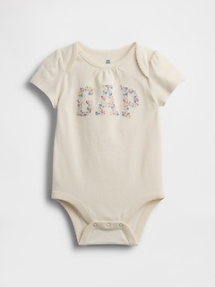 Baby Organic Cotton Floral Logo Bodysuit