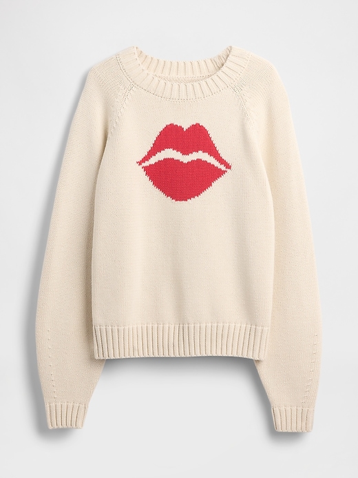 Image number 1 showing, 100% Cotton Kiss Raglan Sweater