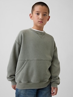 Kids VintageSoft Relaxed Crewneck Pocket Sweatshirt