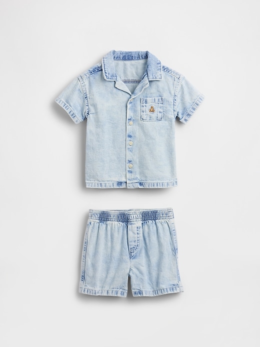 Image number 1 showing, Baby Denim Outfit Set