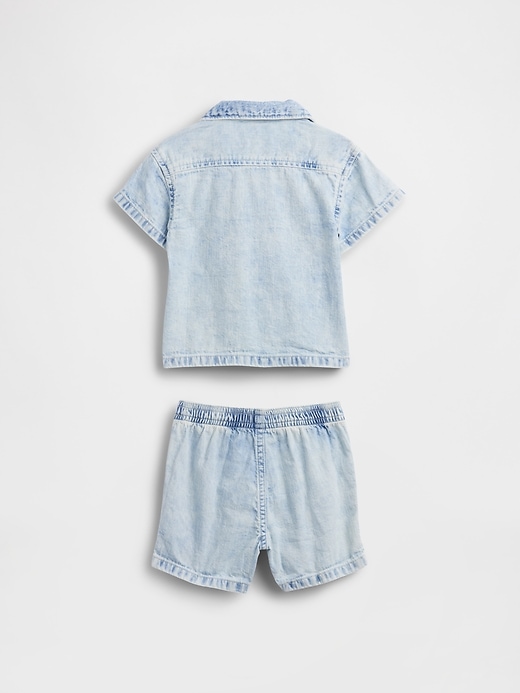 Image number 2 showing, Baby Denim Outfit Set