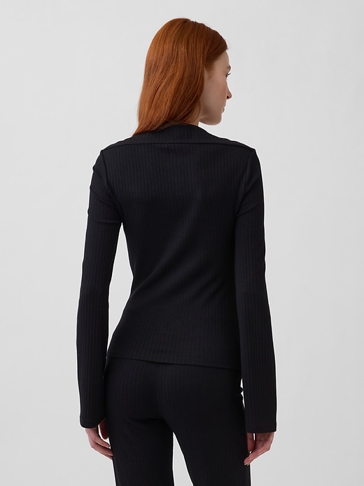 Image number 3 showing, Modern Rib Envelope-Neck Top