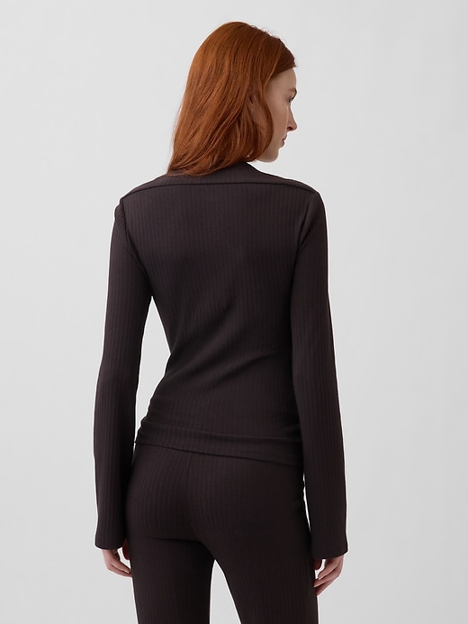 Image number 3 showing, Modern Rib Envelope-Neck Top