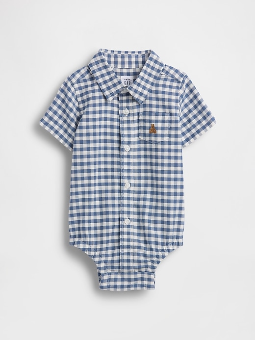 Image number 1 showing, Baby Gingham Oxford Bodysuit