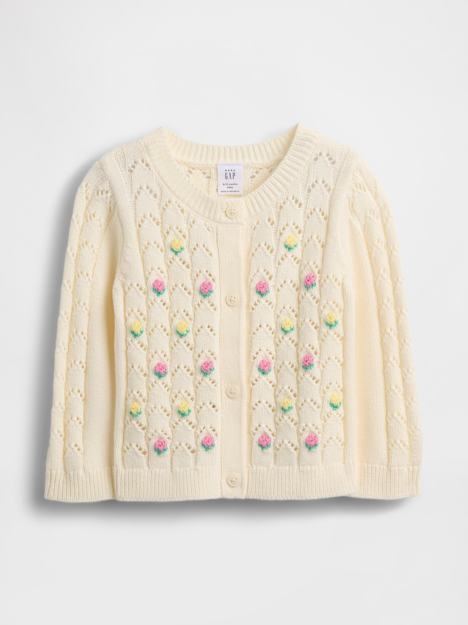 Baby Floral Pointelle Cardigan