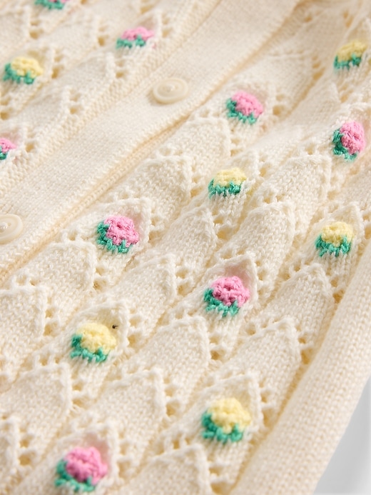 Image number 3 showing, Baby Floral Pointelle Cardigan
