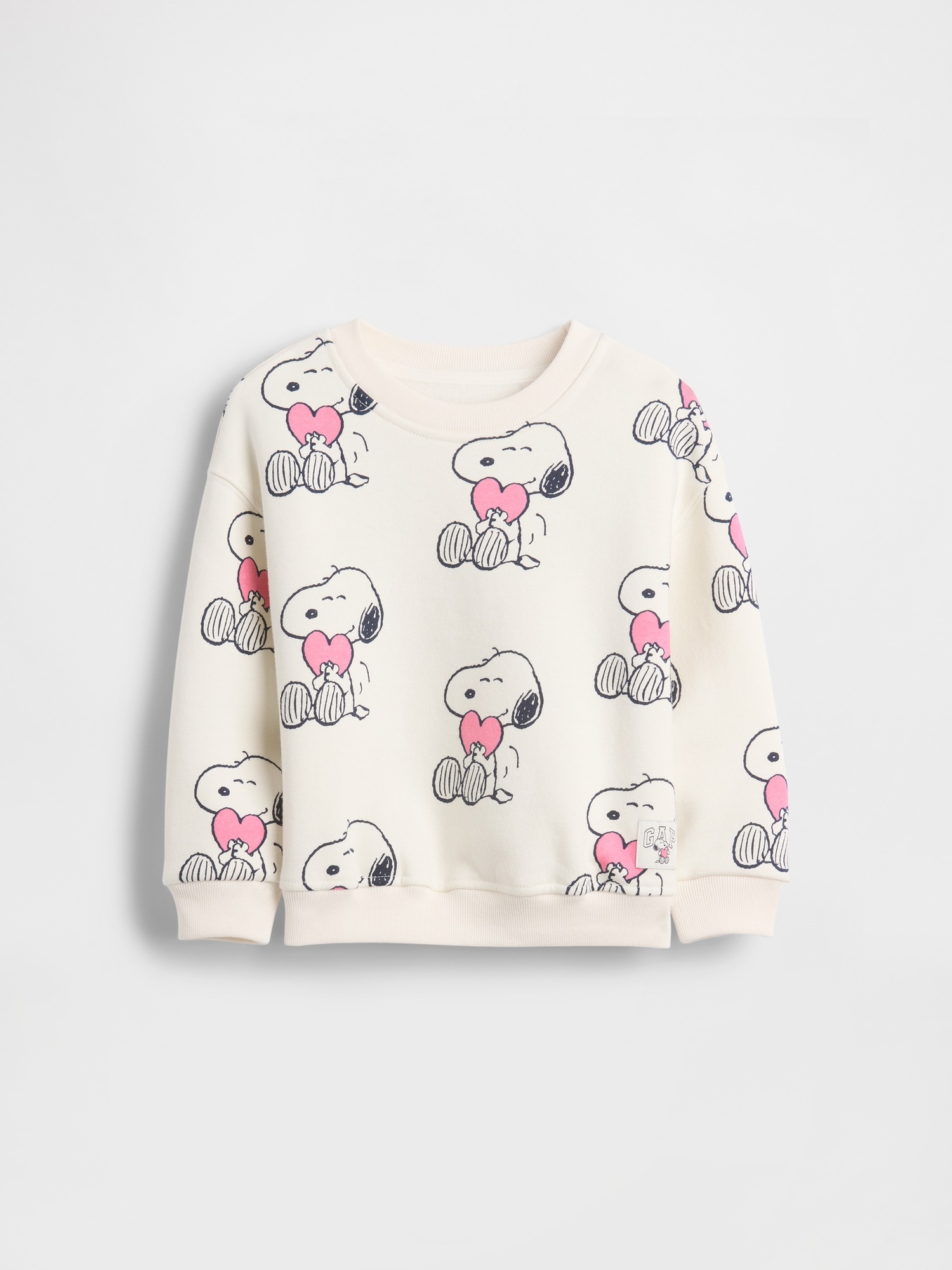 Толстовка Gap VintageSoft Snoopy Sweatshirt для малышей, цвет: Слоновая кость морозный — фото 2