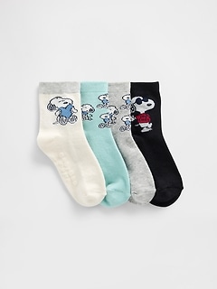 Baby & Toddler Snoopy Quarter Crew Socks (4-Pack)