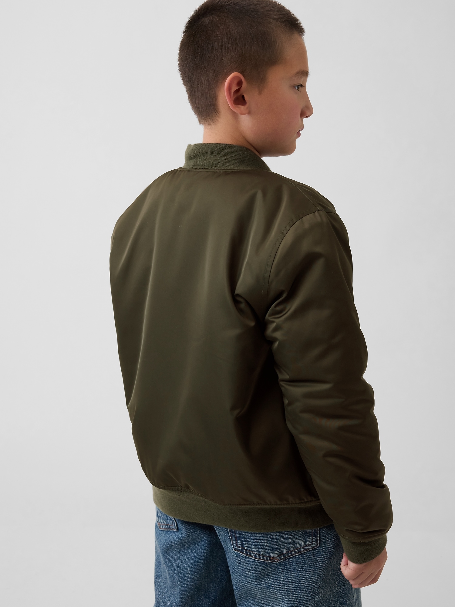 Kids Satin Bomber Jacket