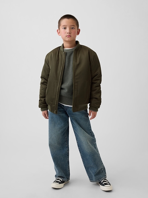 Image number 4 showing, Kids Satin Bomber Jacket