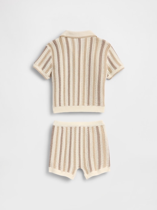 Image number 2 showing, Baby Crochet Sweater Outfit Set