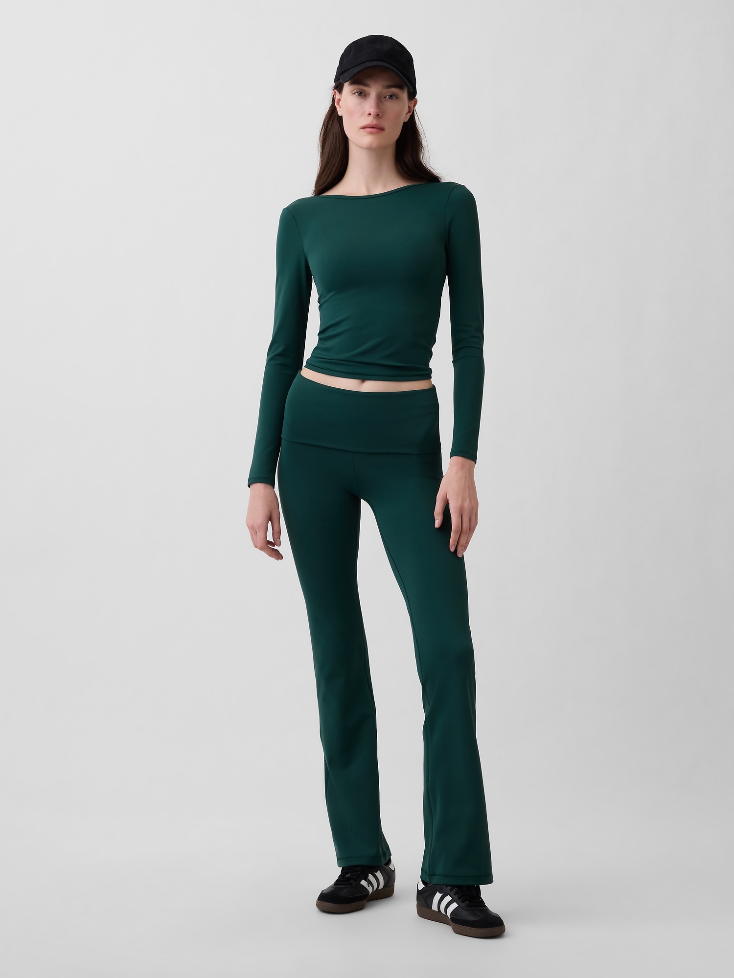 GapFit Smooth Foldover Mini Flare Leggings