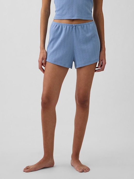 Image number 2 showing, Pointelle PJ Shorts