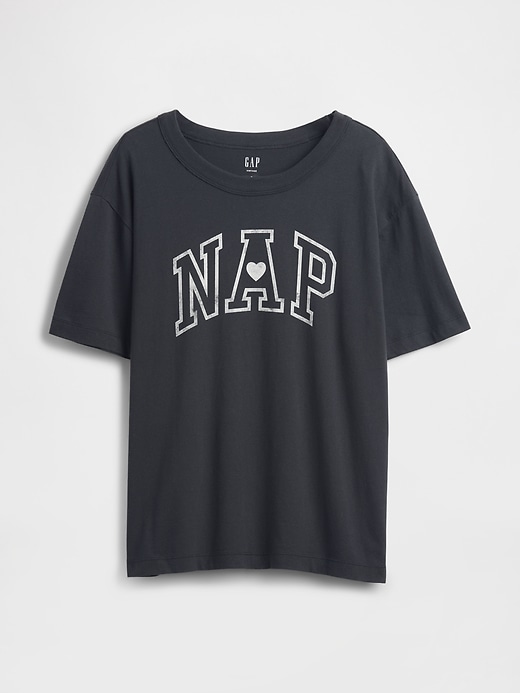 Image number 5 showing, Organic Cotton Oversized NAP Logo PJ T-Shirt