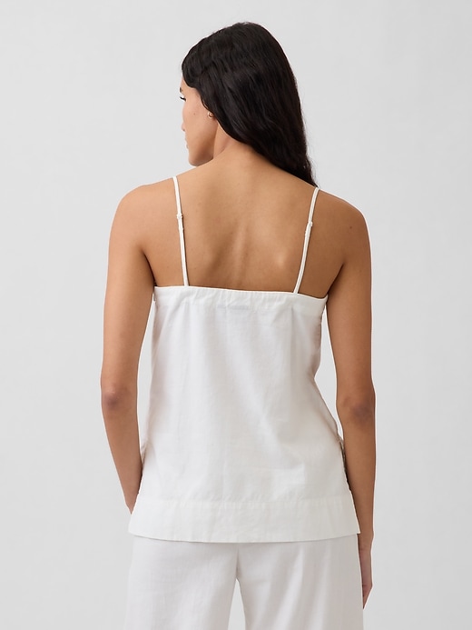 Image number 3 showing, Linen-Blend Cami