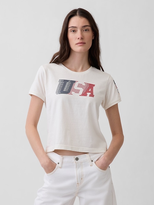 Image number 1 showing, Team USA Crop T-Shirt