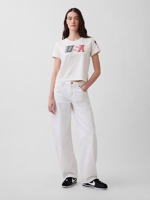 Image number 2 showing, Team USA Crop T-Shirt