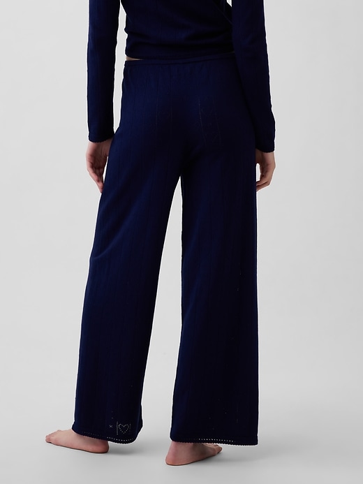 Image number 4 showing, Lightweight CashSoft Pointelle Heart PJ Pants