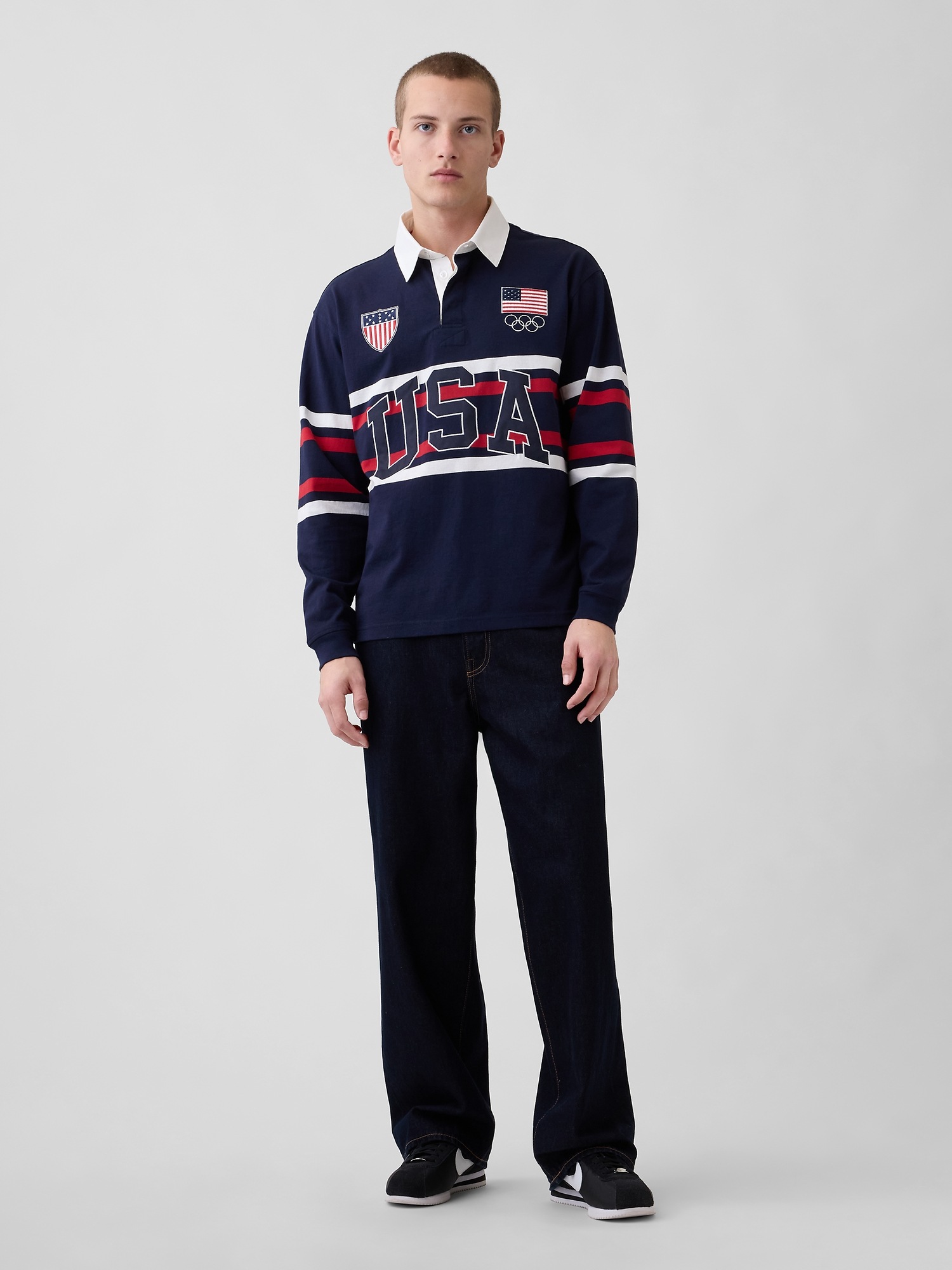 Мужские рубашки Gap Adult Team USA Rugby Shirt — фото 2