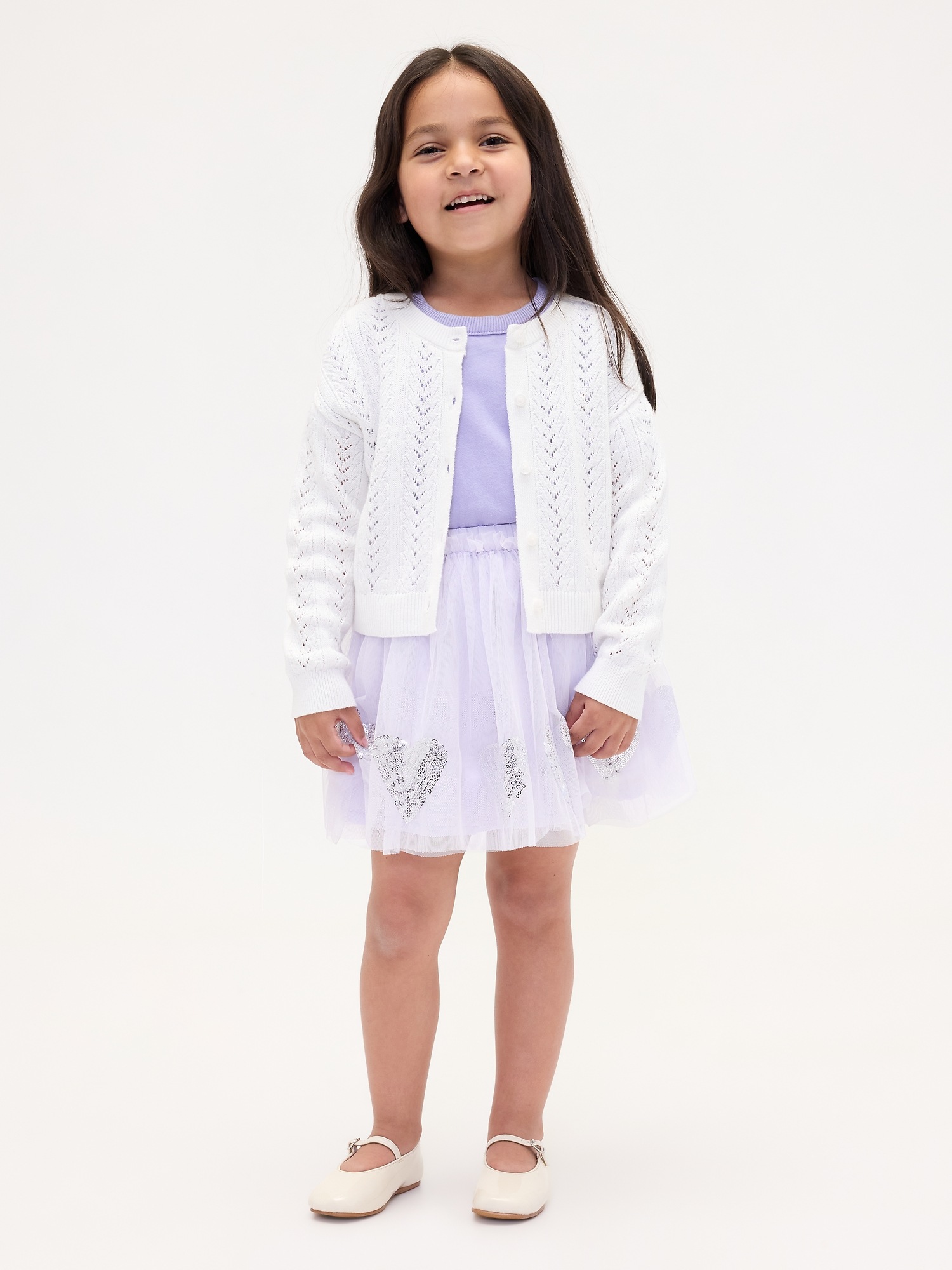 Детские юбки Gap Baby & Toddler Tulle & Sequin Heart Skirt