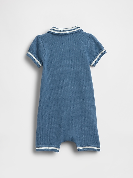 Image number 2 showing, Baby Polo Sweater Shorty One-Piece
