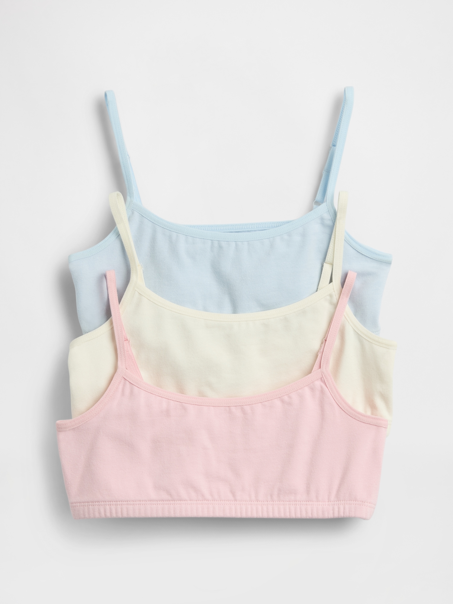 Kids Organic Stretch Cotton Basic Bra (3-Pack)