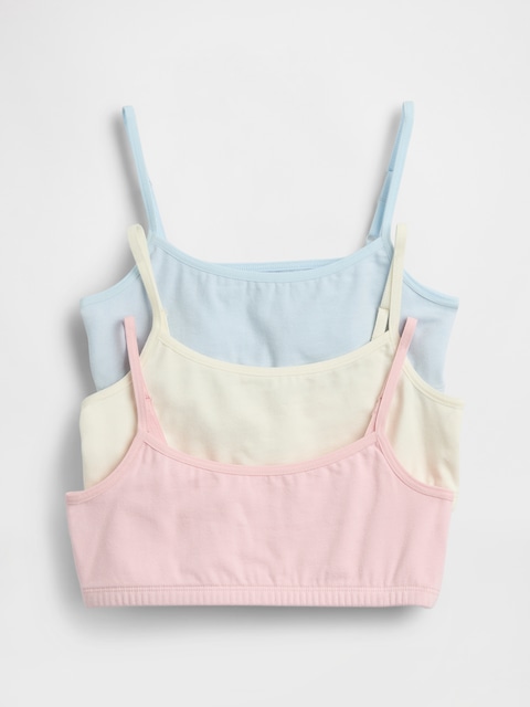 Kids Organic Stretch Cotton Basic Bra (3-Pack)