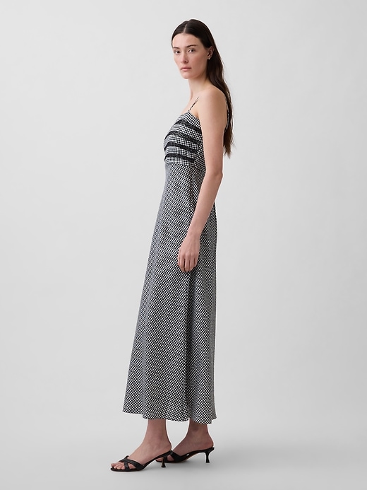 Image number 3 showing, Linen-Blend Lace Inset Maxi Dress