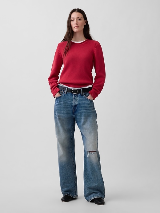 Image number 2 showing, 100% Cotton Rollneck Sweater