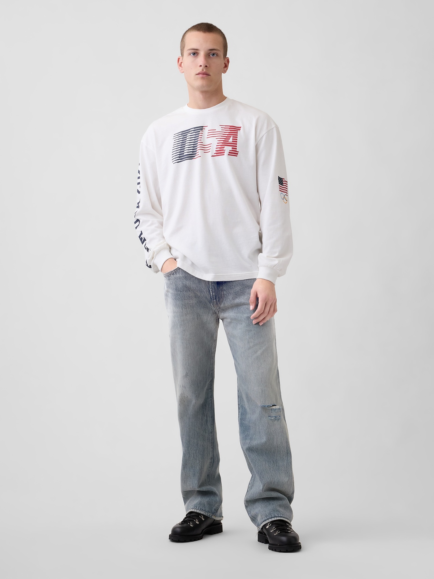 Мужские футболки Gap Adult Team USA Oversized Graphic T-Shirt — фото 2