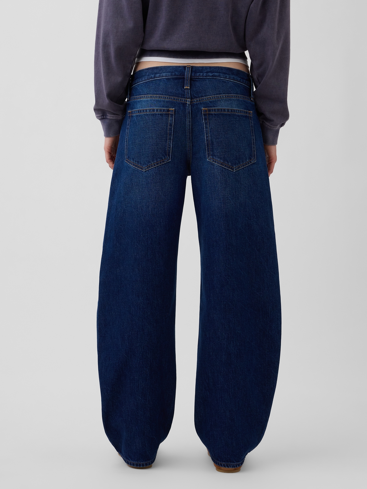 Low Rise Barrel Jeans