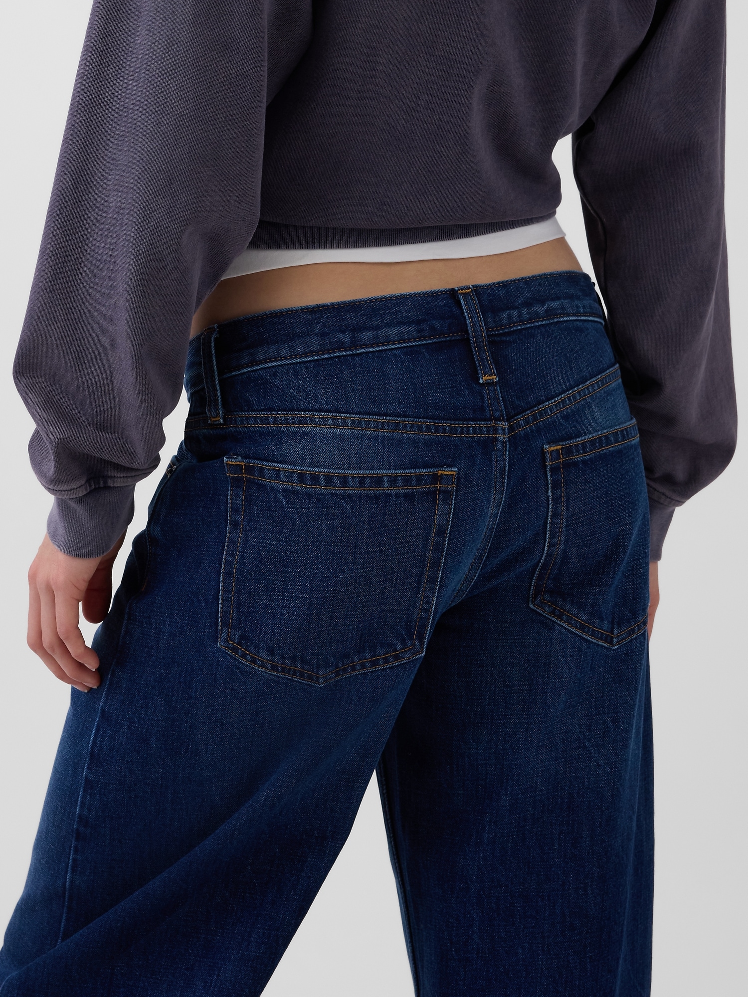 Low Rise Barrel Jeans