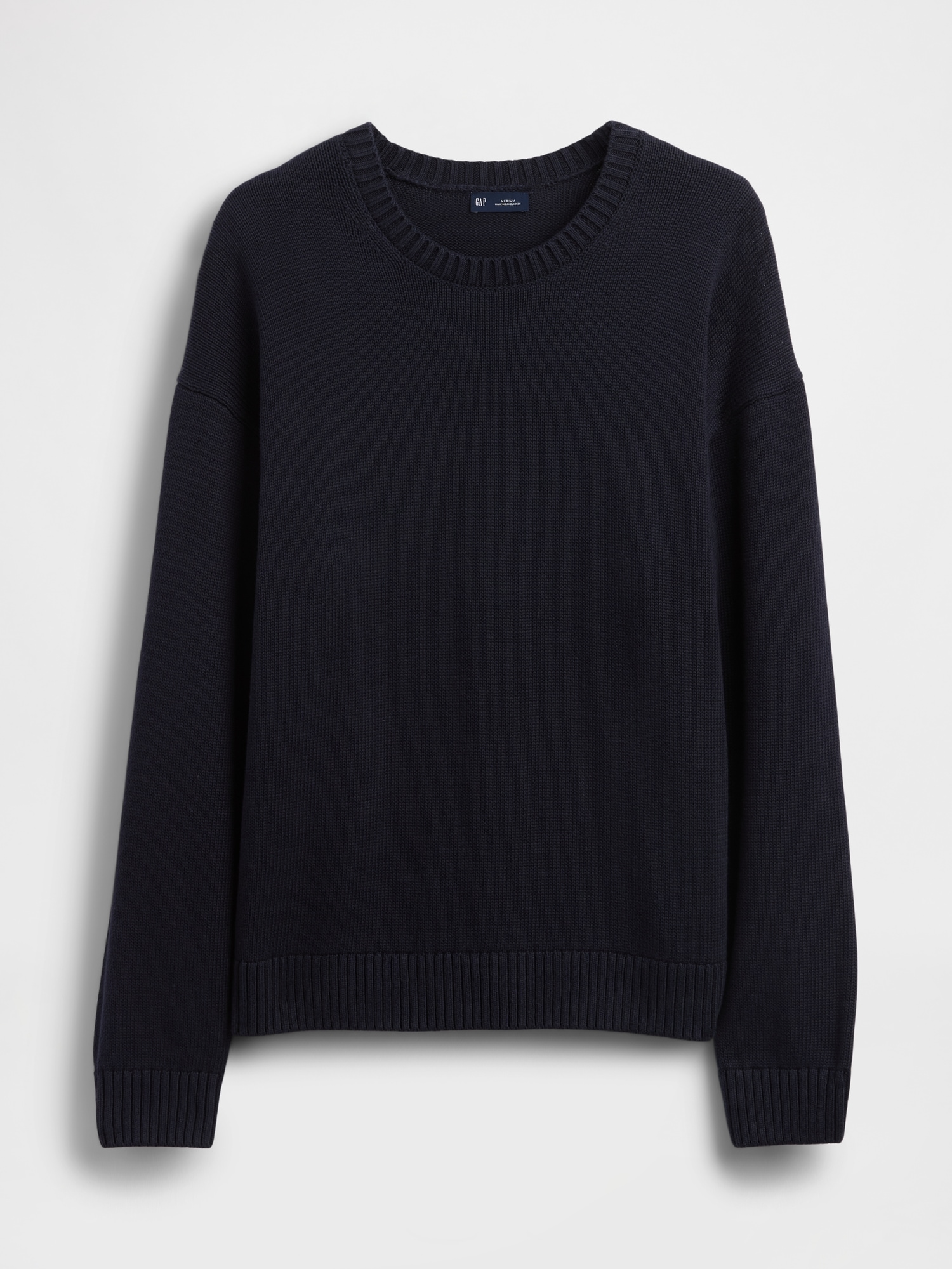Relaxed Crewneck Crop Sweater