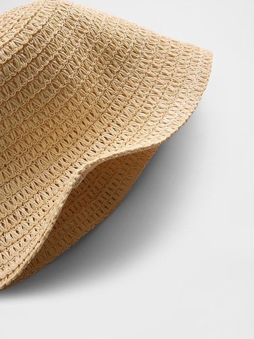 Image number 3 showing, Straw Bucket Hat