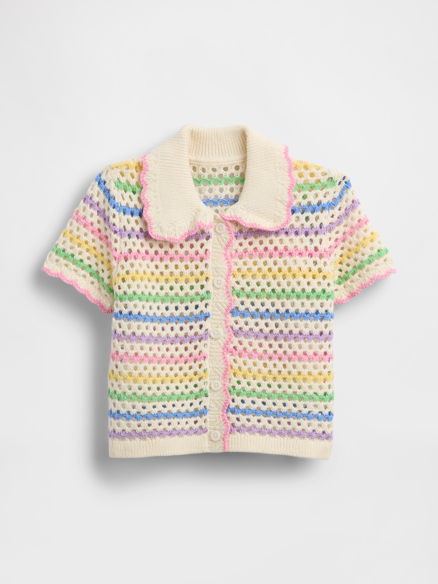Baby & Toddler Crochet Collared Cardigan