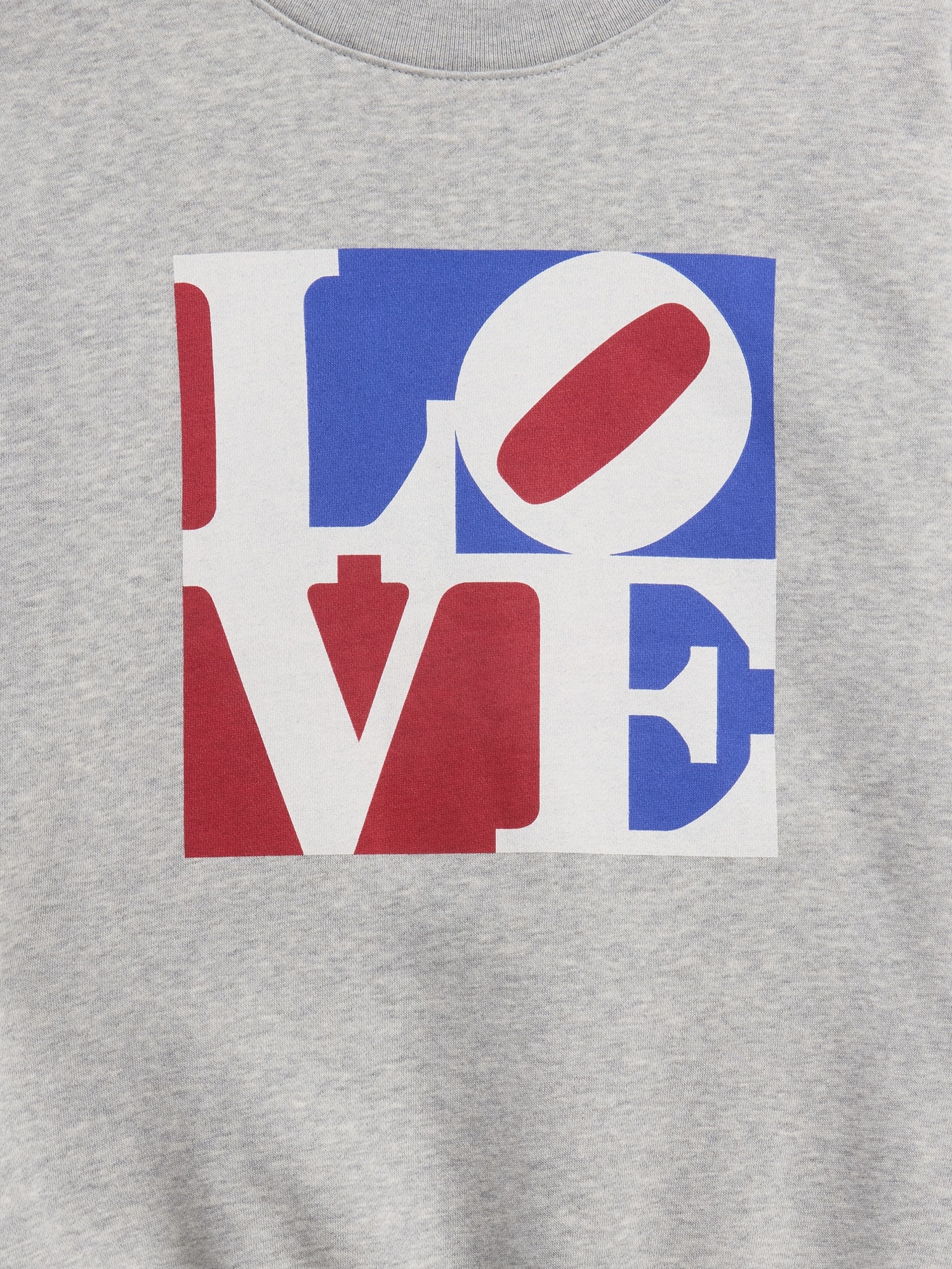 Женские толстовки Gap Robert Indiana VintageSoft Love, цвет: Меланжевый серый — фото 4