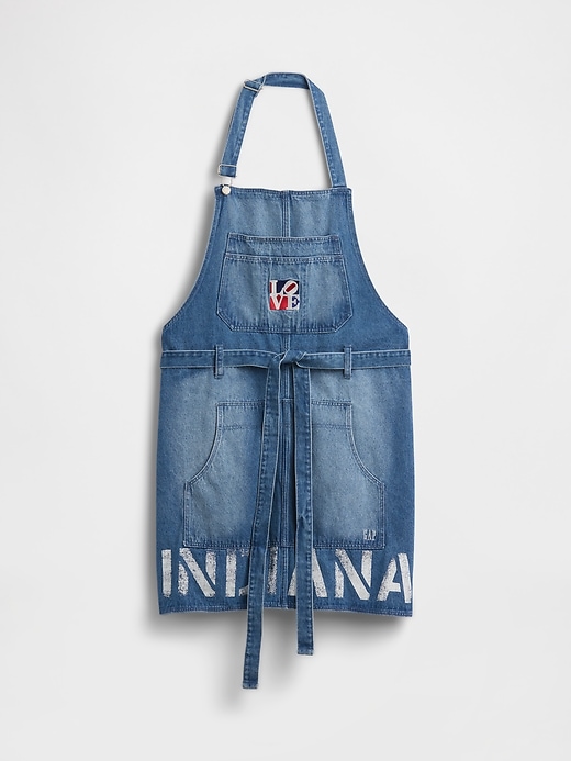 Image number 1 showing, Robert Indiana LOVE Denim Apron