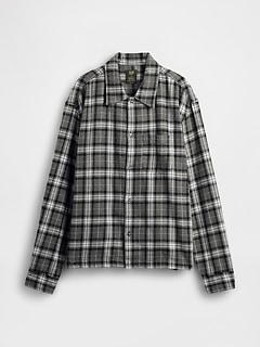 Organic Cotton Relaxed Flannel Shirt