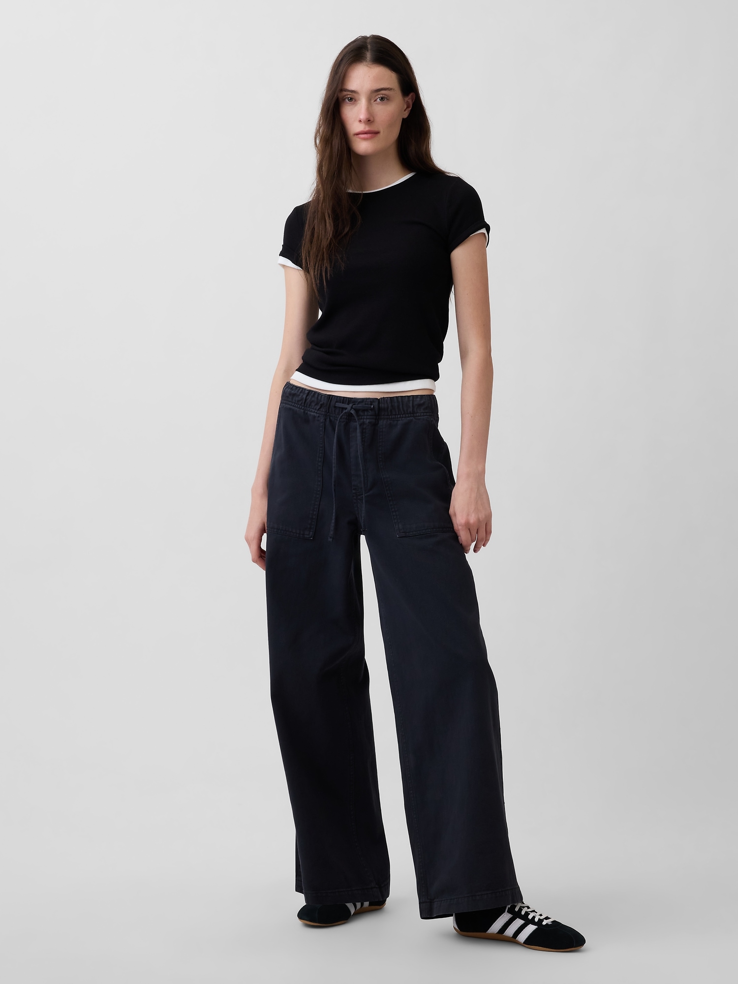 Mid Rise Easy Baggy Pants