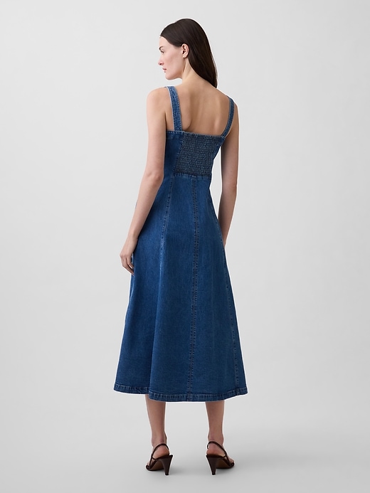 Image number 2 showing, Denim Scoop Neck Maxi Dress