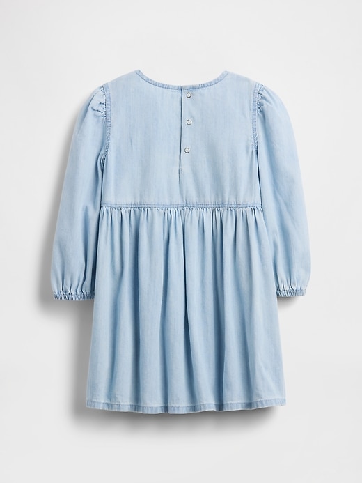 Image number 3 showing, Baby & Toddler Denim Ruffle Heart Dress