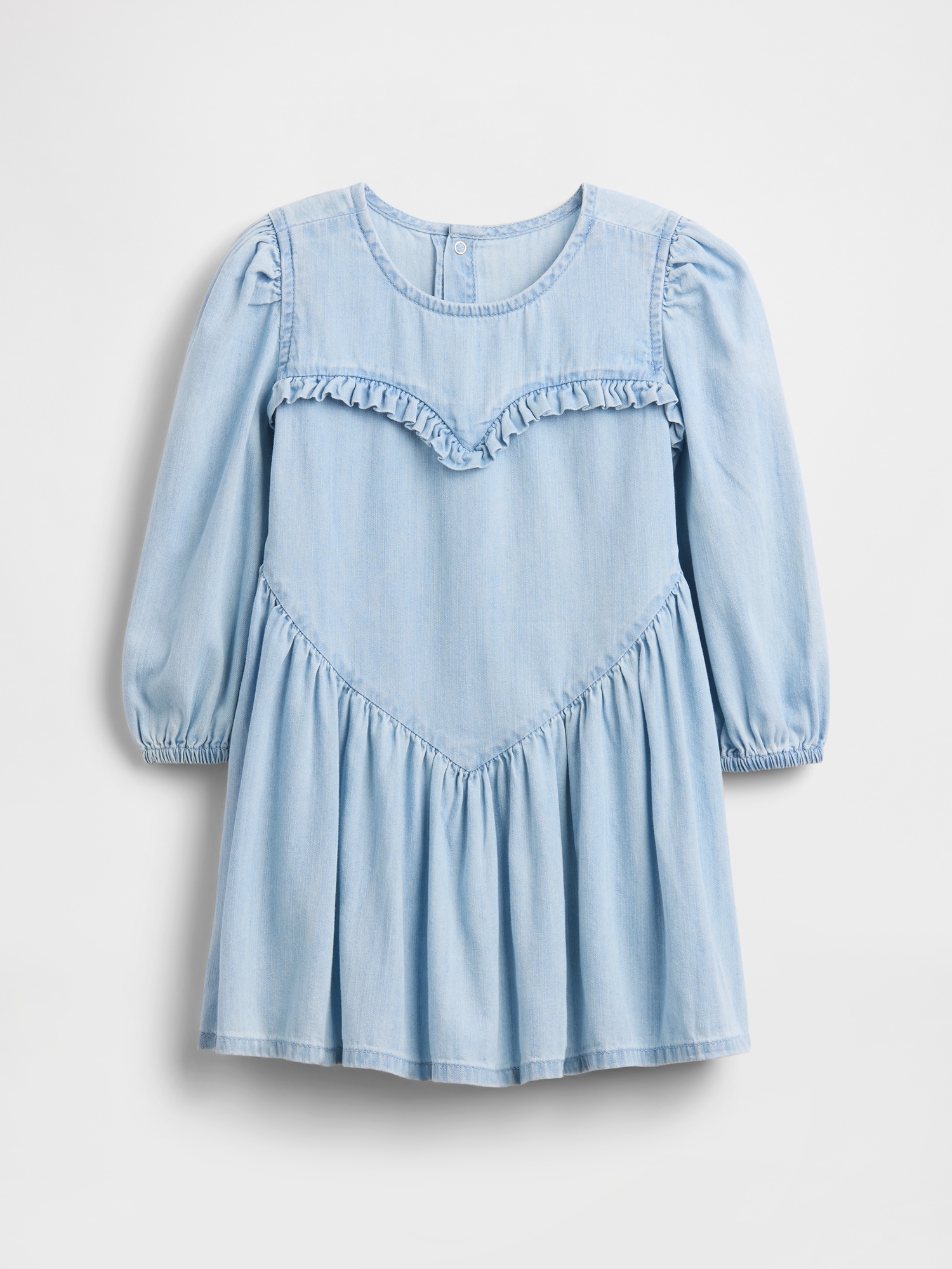 Детские платья Gap Baby & Toddler Denim Ruffle Heart Dress — фото 2