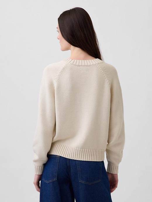 Image number 3 showing, 100% Cotton Kiss Raglan Sweater