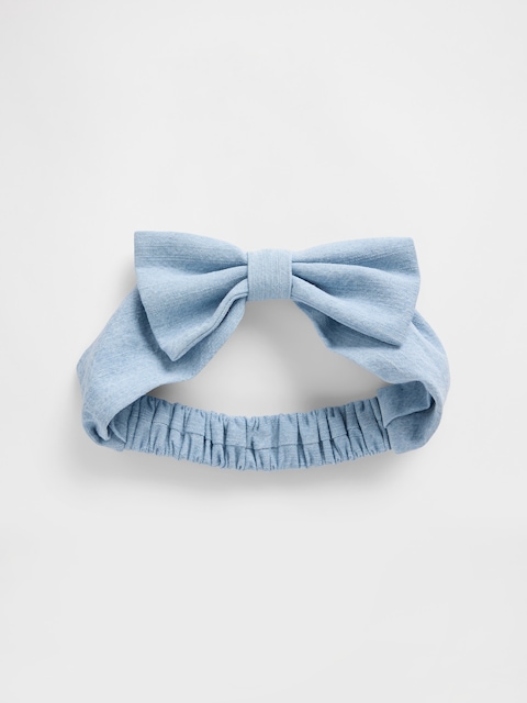 Baby Denim Bow Headband