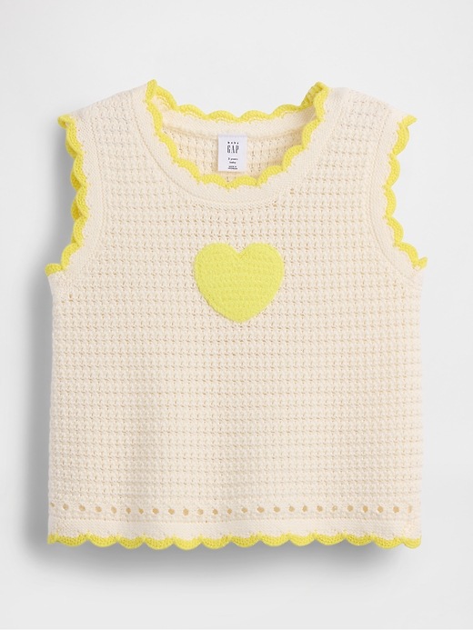 Image number 1 showing, Baby & Toddler Crochet Heart Sweater Tank