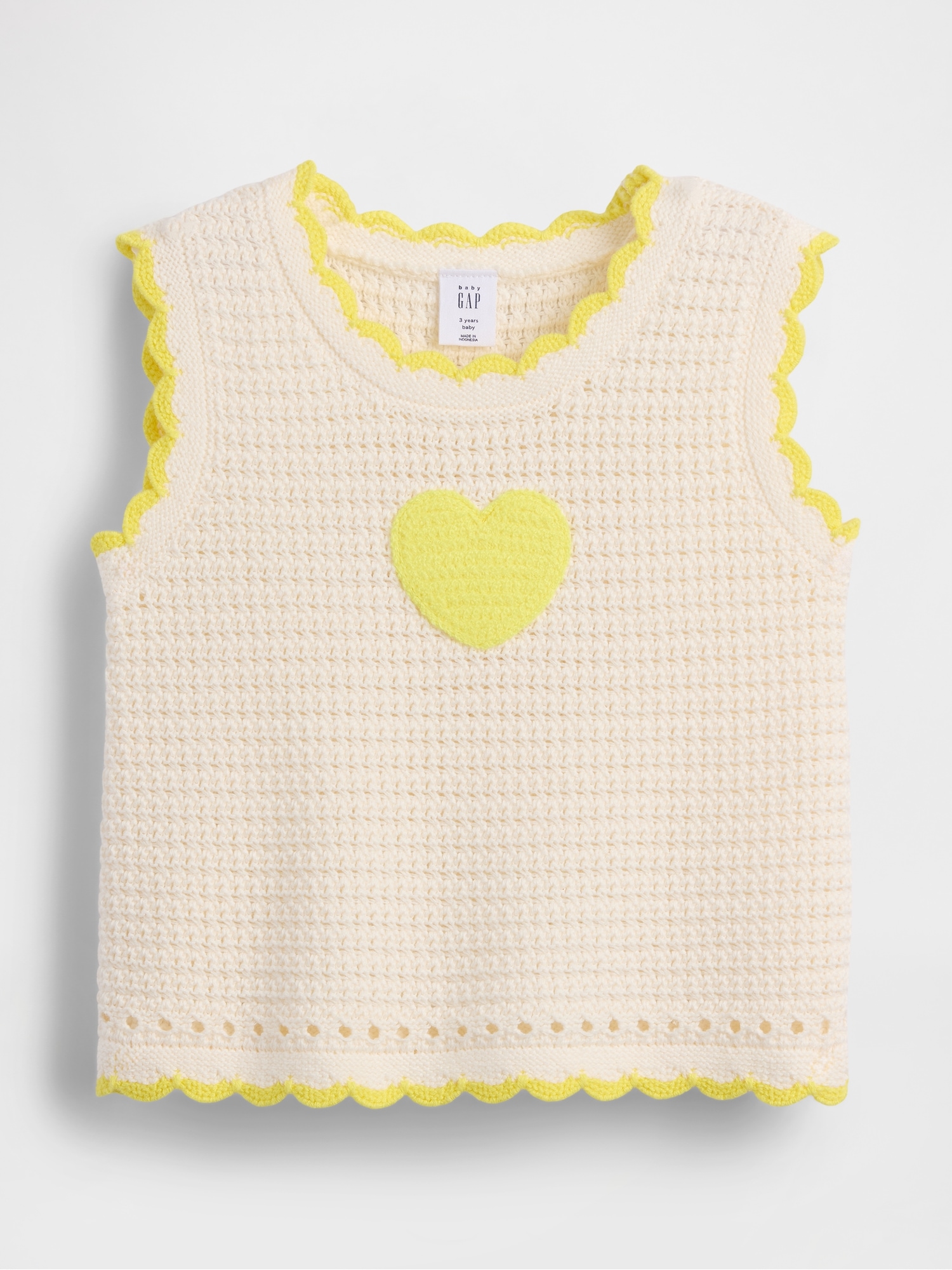 Baby & Toddler Crochet Heart Sweater Tank