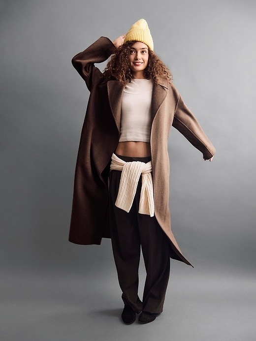 Image number 6 showing, Wool-Blend Wrap Coat