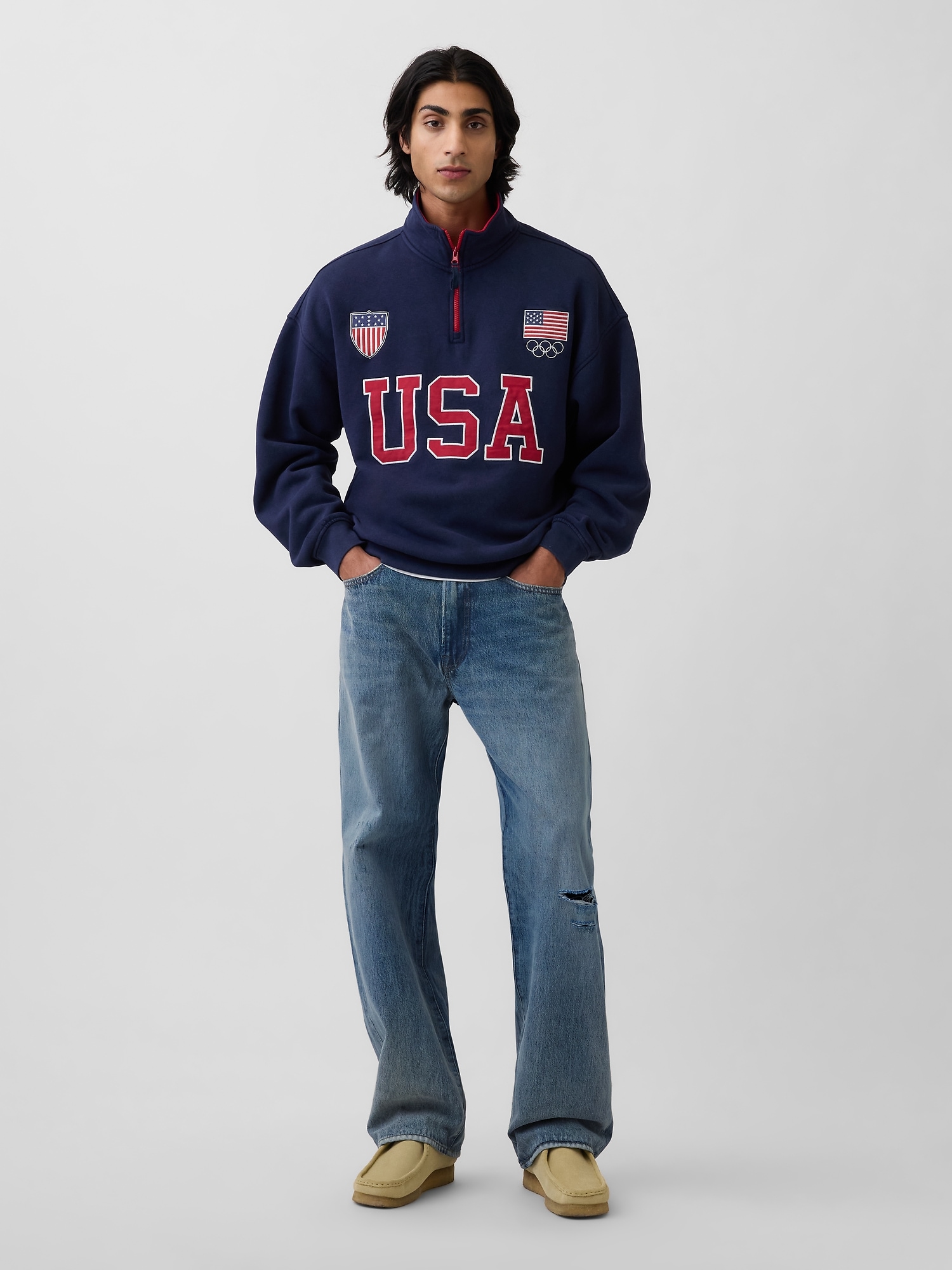 Adult Team USA Heavyweight Quarter-Zip Pullover